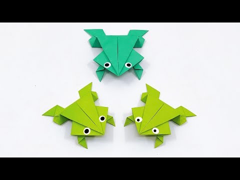 How to Make A Paper Frog Step by Step Paper Toy, Origami Frog That ...