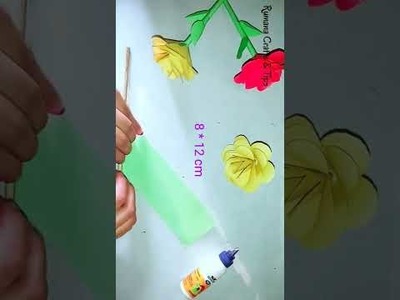 Beautiful Paper Flower Making | Paper Flower DIY | #shorts #youtubeshorts #viral #paperflower