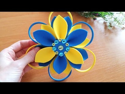 DIY 3D Flower. DIY easy foam flower decoration.