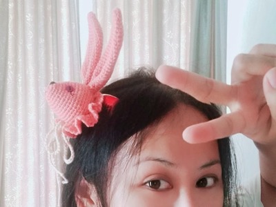 (DIY)  bunny hair accessory