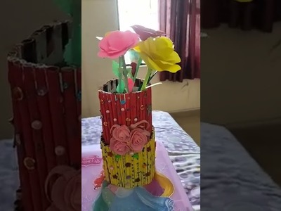DIY paper flower with beautiful vase ????????????????