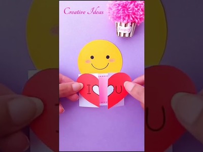 Emoji Card DIY ????+❤️ | How to make Mothers Day Card | Creative Ideas - Urooba | #shorts