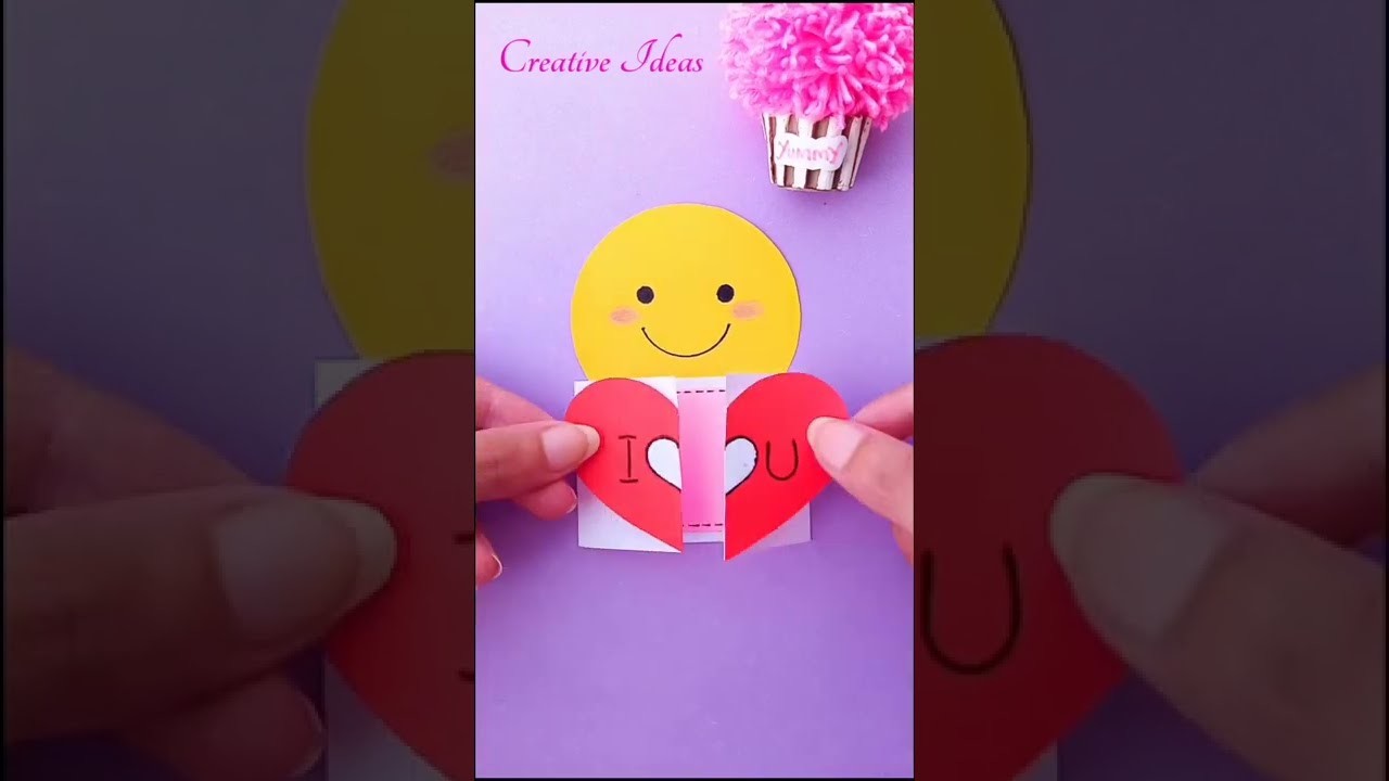 Emoji Card DIY ????+❤️ | How to make Mothers Day Card | Creative Ideas - Urooba | #shorts