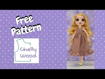 Free Doll Clothes Patterns: Rainbow High Dress With Straps