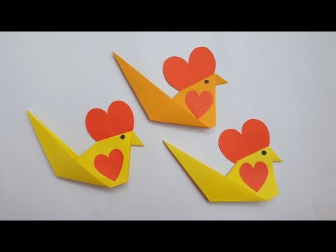 How to Make a Paper Chicken - Easter paper Crafts - Easy paper crafts