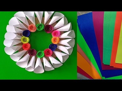 How to make beautiful paper flower ????.DIY home decor.Easy paper flower making ideas.paper Rose ????.