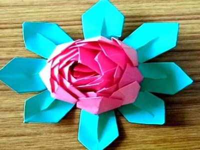 How to make paper Lotus flowers l paper crafts l paper flowers cutting ideas # sniti & kriti crafts