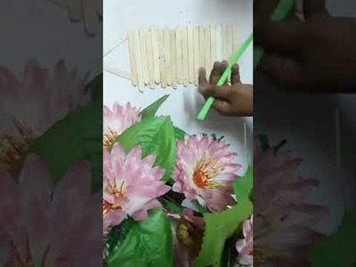 Ice cream sticks crafts.popsicle stick craft.best out of waste.home decor ideas ????????????