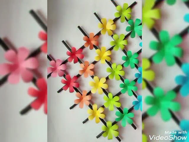 Paper craft ideas #papercraft #paperflower #paperwallhanging