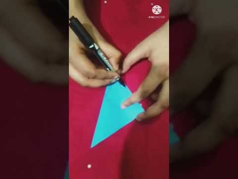 Paper cutting.Easy paper craft#shorts