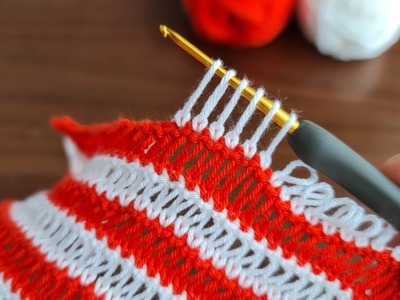 Süper Easy Crochet Knitting West Shawl Etol Model - Çok Kolay Tığişi Şal Yelek Etol Bluz Modeli.