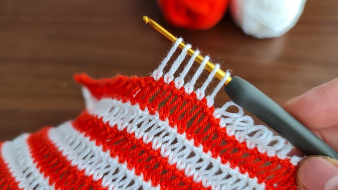 Süper Easy Crochet Knitting West Shawl Etol Model - Çok Kolay Tığişi Şal Yelek Etol Bluz Modeli.