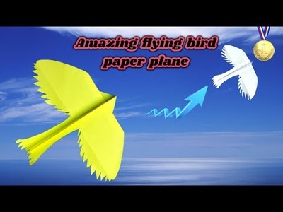 Amazing flying bird paper plane || How to Make A Paper Bird Flyer Easy