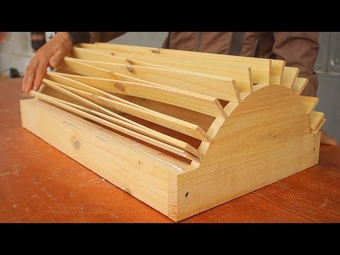 Amazing Woodworking Ideas From Strips Of Wood. Table Model With Extremely Unique And New Design