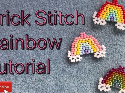 Beaded Brick Stitch Rainbow Tutorial