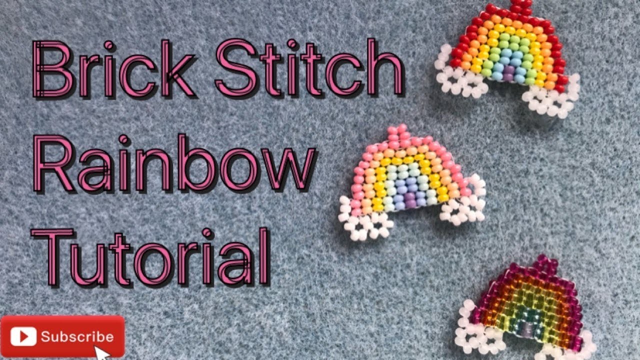 Beaded Brick Stitch Rainbow Tutorial