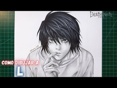 Como dibujar a L Lawliet de Death Note paso a paso | How to draw L from Death Note