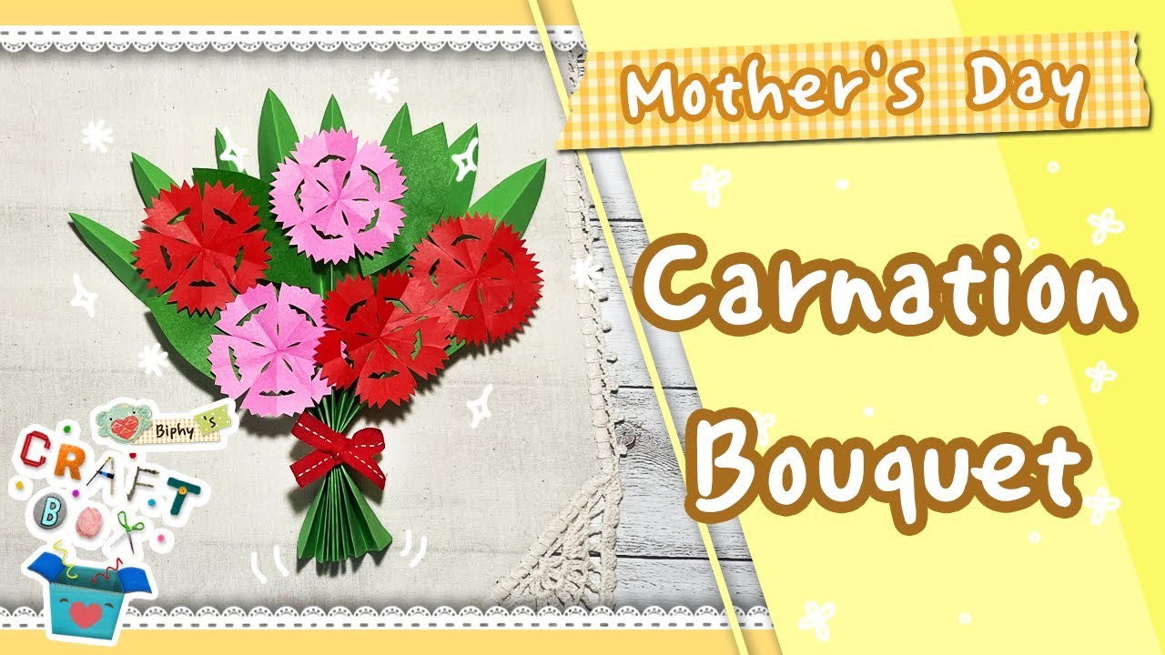 Crafts for Kids | Making a Carnation Bouquet | Mother's Day Craft | Flower | Kids Crafts | Kids DIY