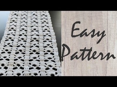 Crochet Easy Pattern | Crochet Table Cover| #tablerunner #crochettablemat #crochetworldcreations