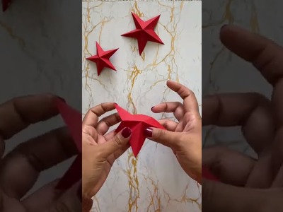 DIY Christmas Star In just a Minute #shorts #shortsvideo #papercraft #diy