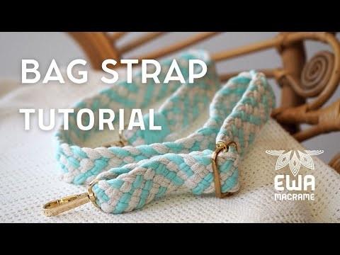 DIY | EASY BAG STRAP TUTORIAL | 2 COLOR ADJUSTABLE WOVEN STRAP FOR MACRAME BAG | PL.ENG SUB