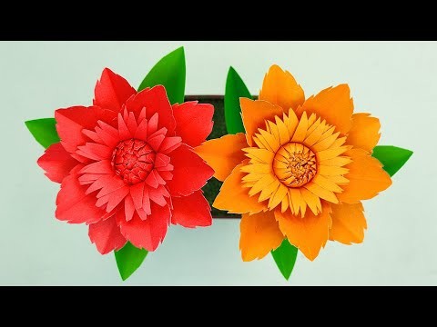 DIY Handmade Flower. Simple Paper Flowers Making. Paper Flower Decoration. Paper Craft