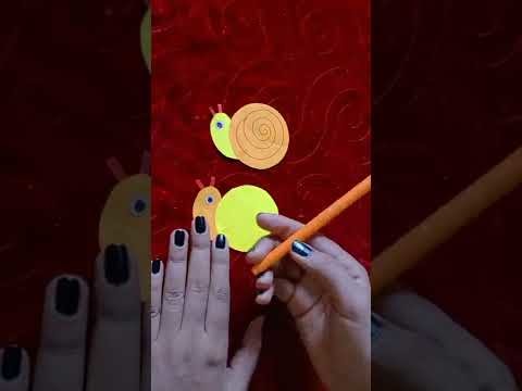 Easy and simple craft for kids || Cute paper snail making #shorts #ytshorts #craft #viral #kids #diy
