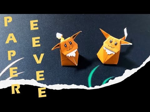 Easy Origami Pokemon Eevee | How to make paper Eevee