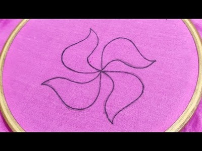 Fancy Flower Embroidery Checker Design for Dress (Hand Embroidery Work)