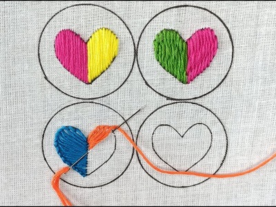Hand Embroidery: 4(Four) Love Easy Embroidery Stitches Tutorial, Easy Hand Embroidery for Beginner