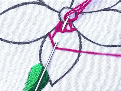 Hand Embroidery Modern Flower Design & Colorful Super Gorgeous Flower Embroidery With Easy flower