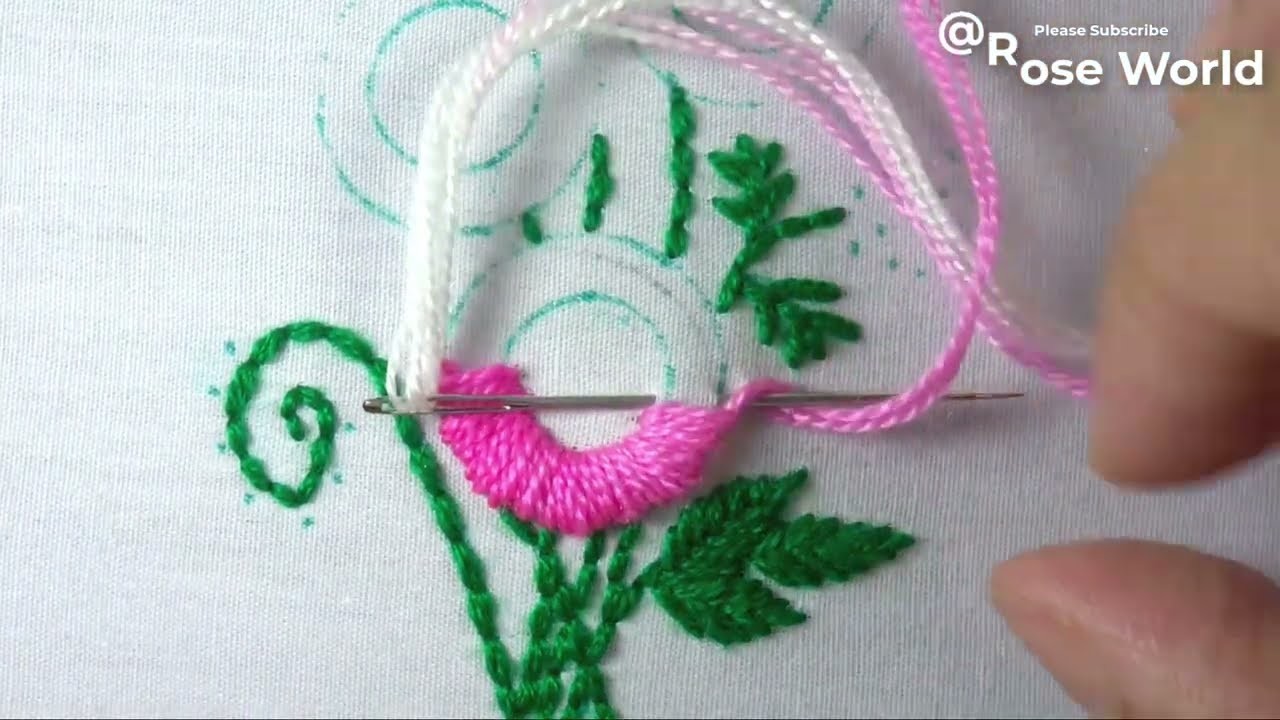 Hand embroidery new full hoop decorative needle work with some easy stitch