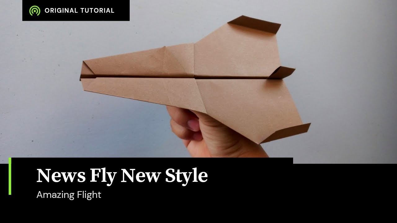 How to make a paper airplane - New Style New Flying Far - Best Paper Airplane for Distance!