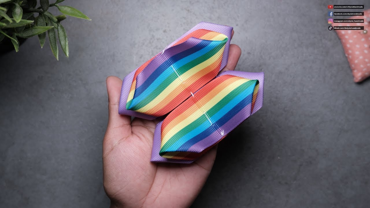 How to make bows from ribbon - Amazing Rainbow bow ribbon