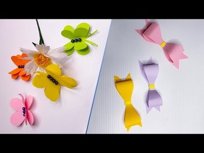 How to make Origami Butterfly and Ribbon from color paper very easy