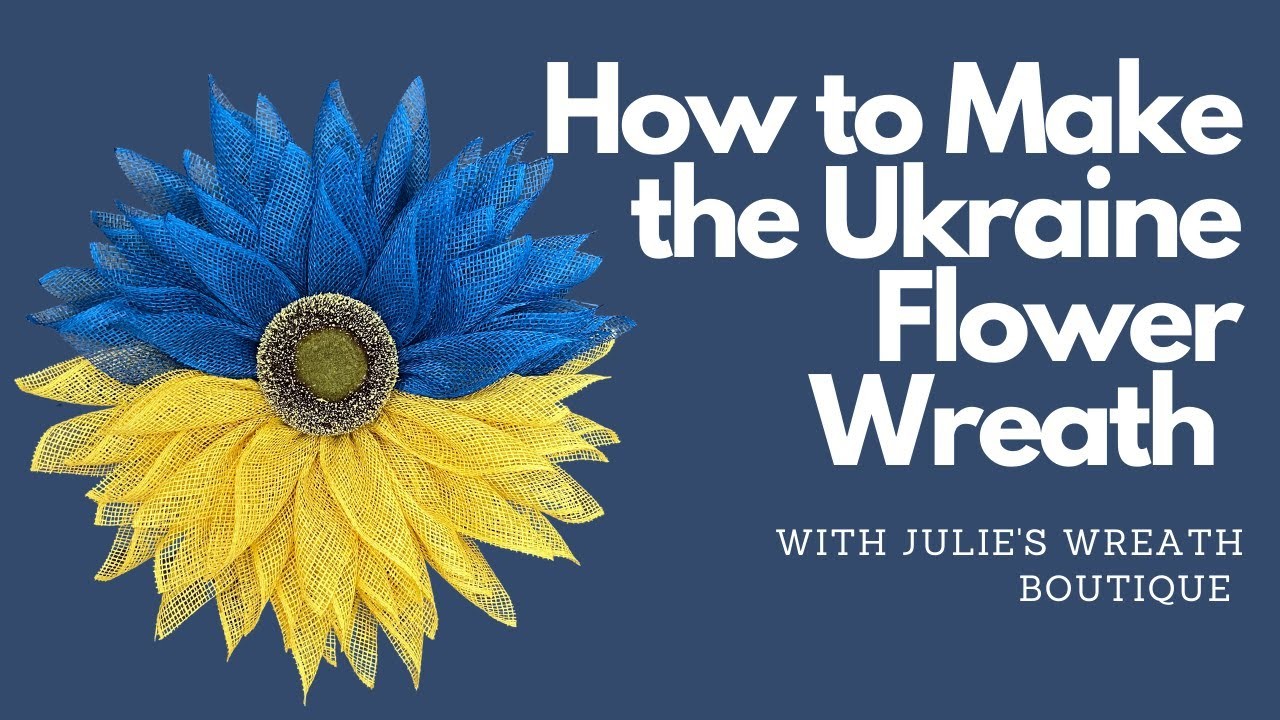 How to Make the Ukraine Flag Wreath | Ukraine Flower Wreath | How to Make a Flower Wreath