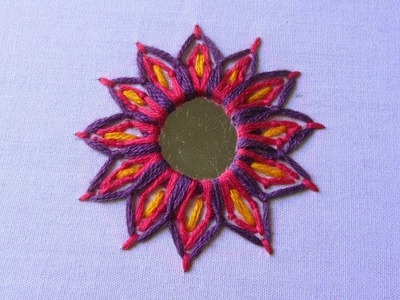 Mirror Work Hand Embroidery Amazing Circle Design Circle Design Stitch