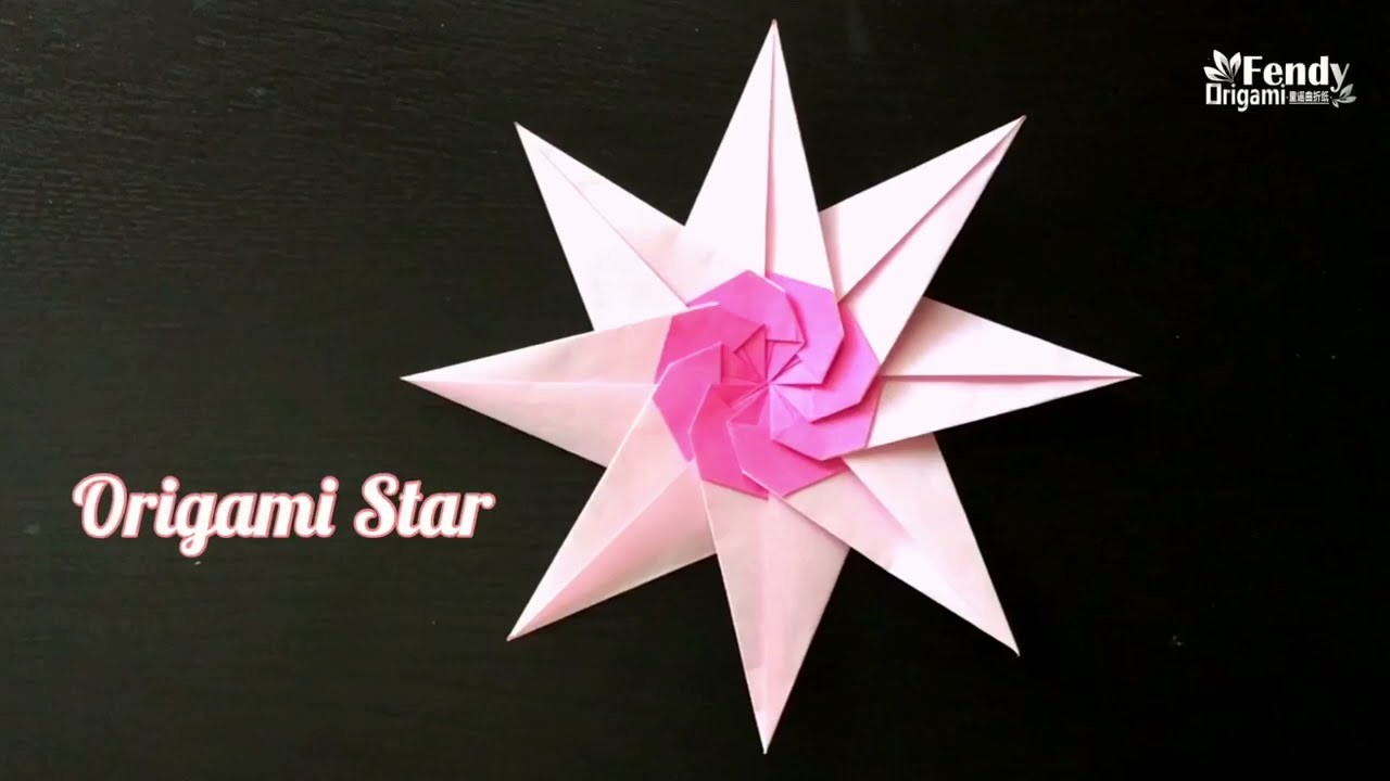 Origami 8-Point Star With Flower