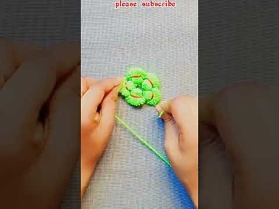 Wow!! easiest and very beautiful woolen flower making!!