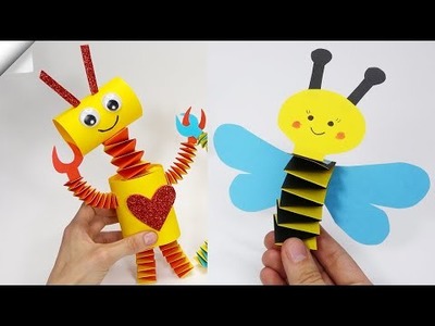 6 DIY paper crafts - Moving Paper toys