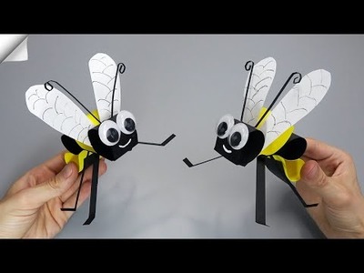 Be careful! This bee is flying.  Moving paper toys