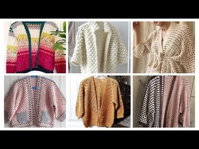 Casual style knit crochet cardigan.Spa cardigans & wraps #crochet #cardigan