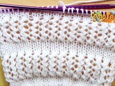 Cómo Tejer Encaje y Borde Suéter. Lace Knitting Patterns Sweater 2 aguas - palillos - tricot (955)