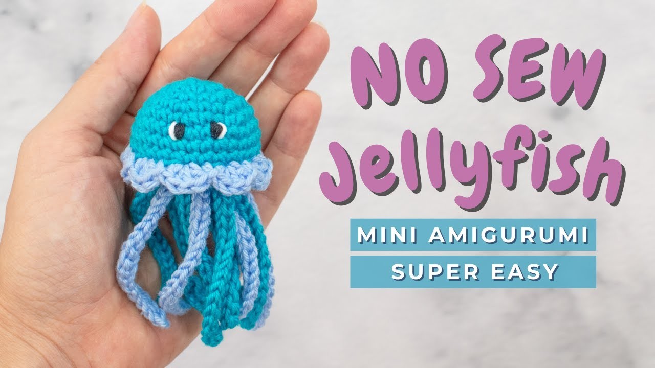 Crochet Jellyfish amigurumi! NO SEW baby jellyfish, easy and super fast!