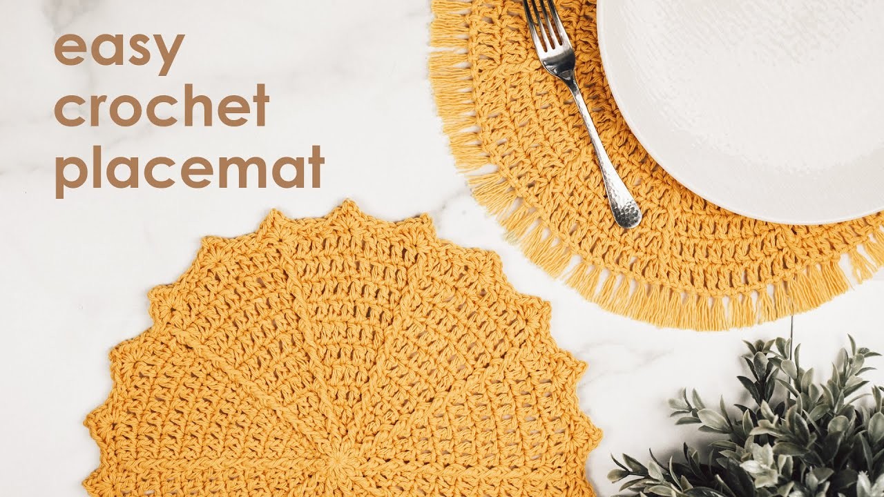 Easy Crochet Placemat Tutorial - How to Crochet A Placemat - Hello Sunshine Placemat