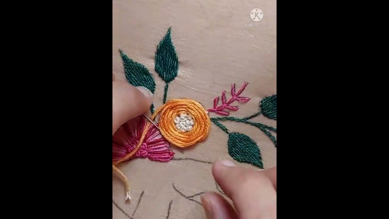 Flower Embroidery For Beginners.EmbroideryWorld.#Shorts
