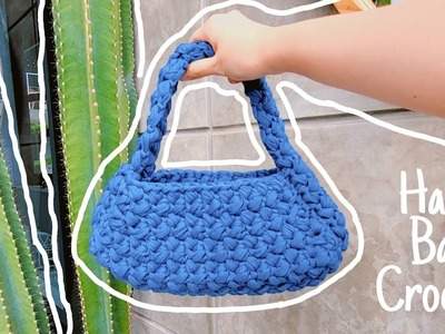 Hand Bag Crochet | Tshirt Yarn | Elizabeth Stitch | Tas Rajut