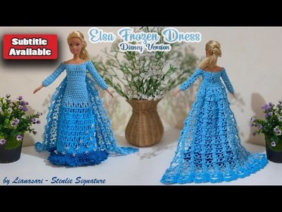 How to crochet barbie Dress - Elsa Disney version
