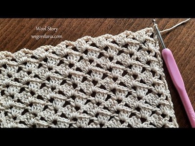 How To Crochet Shell Stitch Pattern for a Shawl |Heklana mustra za šal|