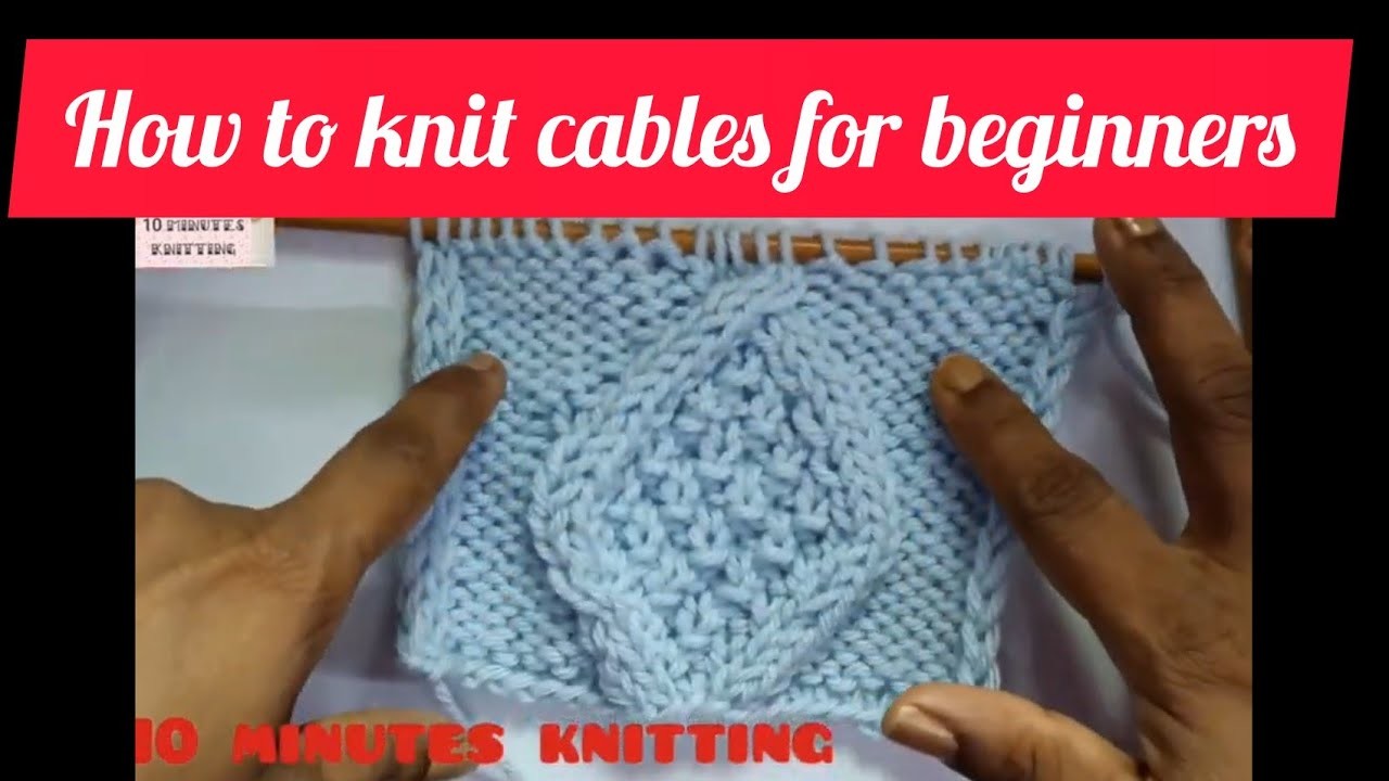 How to knit cables for beginners |  diamond moss cable stitch | free knitting patterns
